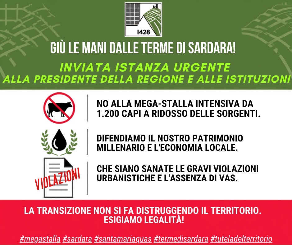 Istanza urgente alla presidente della Regione e alle istituzioni